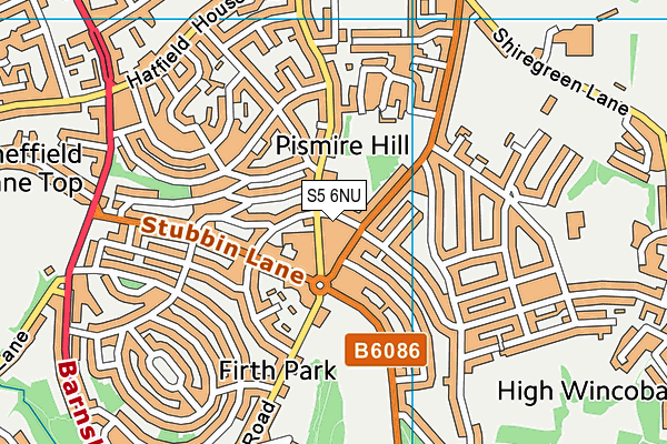 S5 6NU map - OS VectorMap District (Ordnance Survey) S5 6NU map - OS VectorMap District (Ordnance Survey)