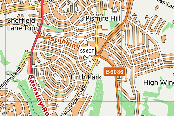 S5 6QF map - OS VectorMap District (Ordnance Survey) S5 6QF map - OS VectorMap District (Ordnance Survey)