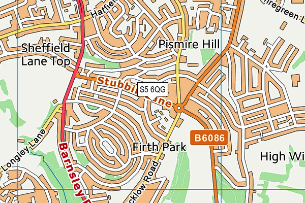S5 6QG map - OS VectorMap District (Ordnance Survey) S5 6QG map - OS VectorMap District (Ordnance Survey)