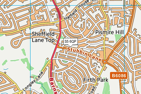 S5 6QP map - OS VectorMap District (Ordnance Survey) S5 6QP map - OS VectorMap District (Ordnance Survey)