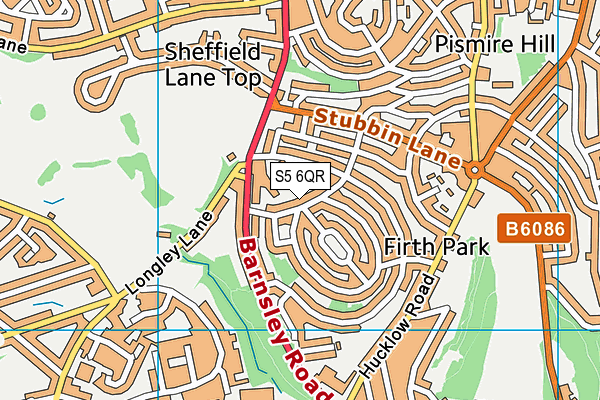 S5 6QR map - OS VectorMap District (Ordnance Survey) S5 6QR map - OS VectorMap District (Ordnance Survey)