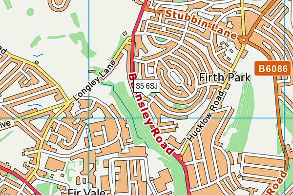 S5 6SJ map - OS VectorMap District (Ordnance Survey) S5 6SJ map - OS VectorMap District (Ordnance Survey)