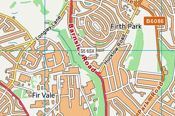 S5 6SX map - OS VectorMap District (Ordnance Survey) S5 6SX map - OS VectorMap District (Ordnance Survey)