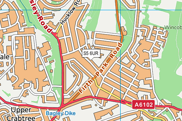 S5 6UR map - OS VectorMap District (Ordnance Survey) S5 6UR map - OS VectorMap District (Ordnance Survey)