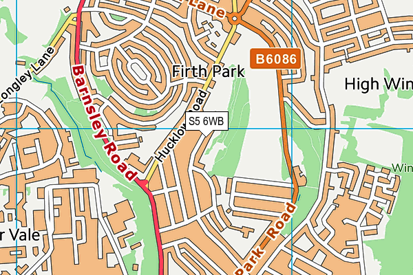 S5 6WB map - OS VectorMap District (Ordnance Survey) S5 6WB map - OS VectorMap District (Ordnance Survey)