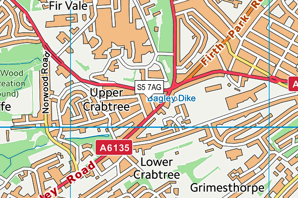 S5 7AG map - OS VectorMap District (Ordnance Survey) S5 7AG map - OS VectorMap District (Ordnance Survey)