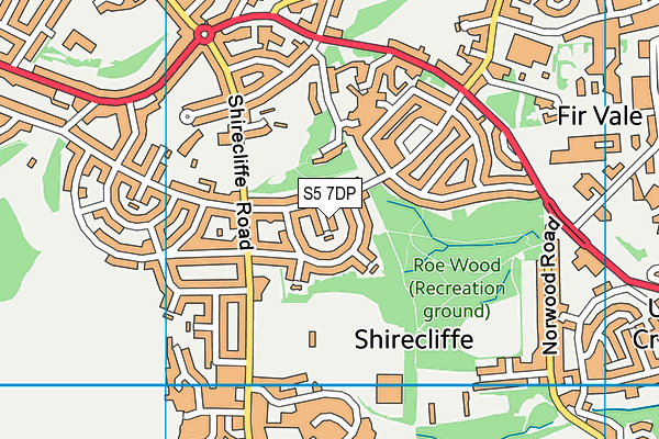 S5 7DP map - OS VectorMap District (Ordnance Survey)