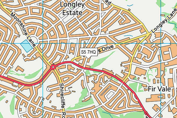 S5 7HQ map - OS VectorMap District (Ordnance Survey) S5 7HQ map - OS VectorMap District (Ordnance Survey)
