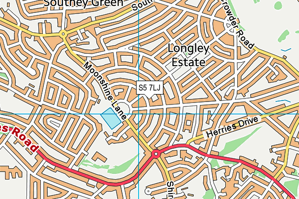 S5 7LJ map - OS VectorMap District (Ordnance Survey) S5 7LJ map - OS VectorMap District (Ordnance Survey)