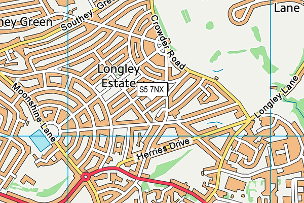 S5 7NX map - OS VectorMap District (Ordnance Survey) S5 7NX map - OS VectorMap District (Ordnance Survey)
