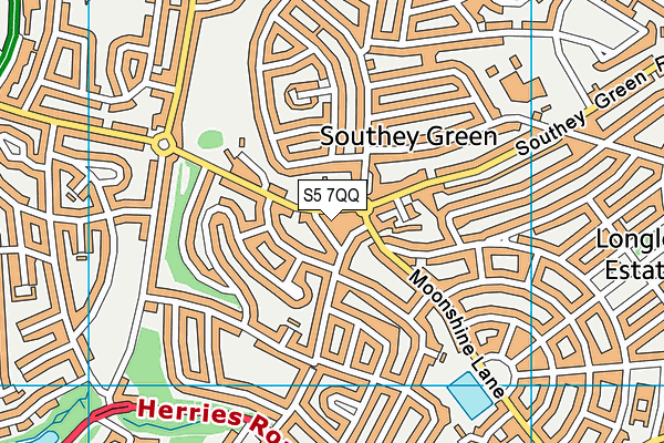 S5 7QQ map - OS VectorMap District (Ordnance Survey) S5 7QQ map - OS VectorMap District (Ordnance Survey)