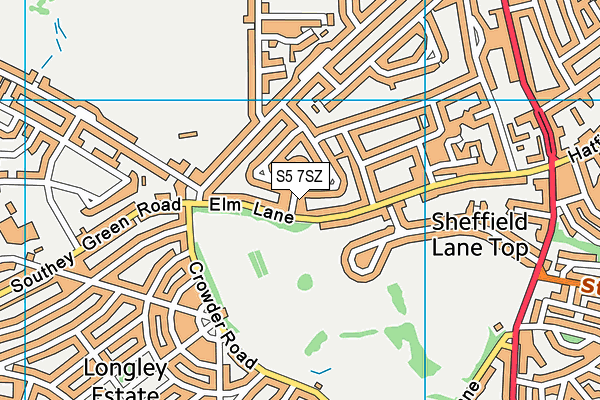 S5 7SZ map - OS VectorMap District (Ordnance Survey) S5 7SZ map - OS VectorMap District (Ordnance Survey)