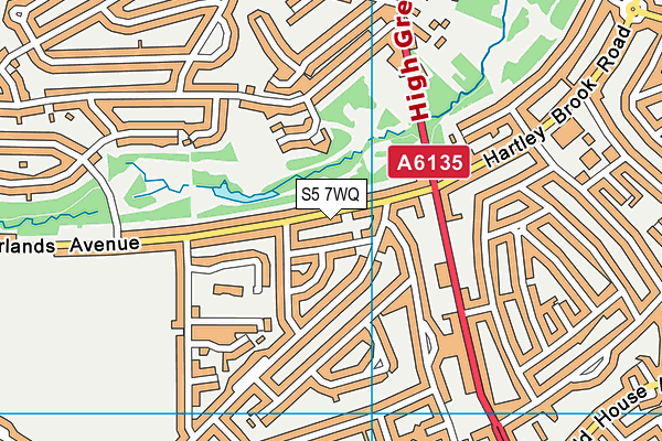 S5 7WQ map - OS VectorMap District (Ordnance Survey) S5 7WQ map - OS VectorMap District (Ordnance Survey)