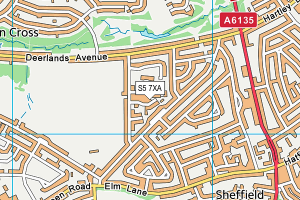 S5 7XA map - OS VectorMap District (Ordnance Survey) S5 7XA map - OS VectorMap District (Ordnance Survey)