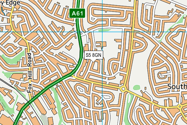 S5 8GN map - OS VectorMap District (Ordnance Survey)