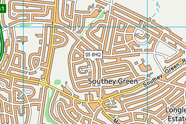 S5 8HQ map - OS VectorMap District (Ordnance Survey) S5 8HQ map - OS VectorMap District (Ordnance Survey)