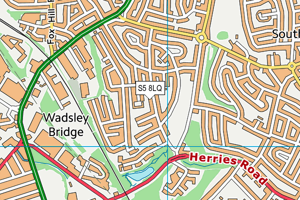 S5 8LQ map - OS VectorMap District (Ordnance Survey)