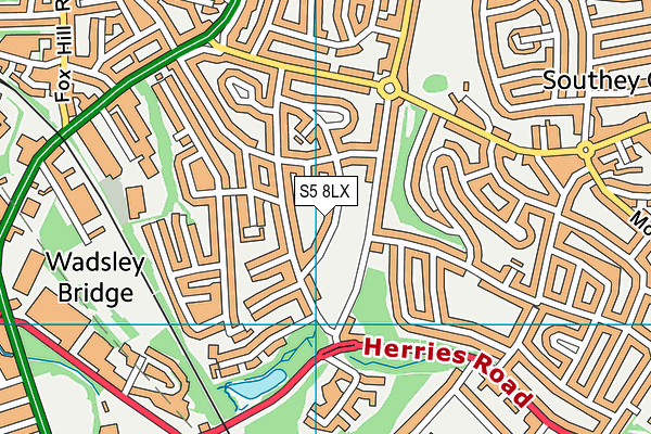 S5 8LX map - OS VectorMap District (Ordnance Survey) S5 8LX map - OS VectorMap District (Ordnance Survey)