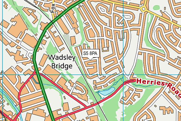S5 8PA map - OS VectorMap District (Ordnance Survey) S5 8PA map - OS VectorMap District (Ordnance Survey)