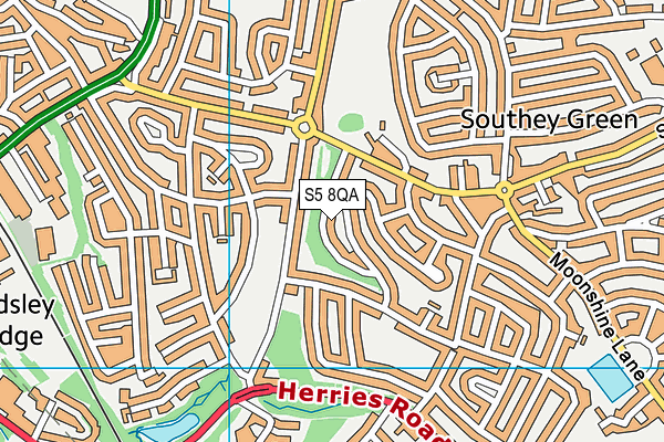 S5 8QA map - OS VectorMap District (Ordnance Survey) S5 8QA map - OS VectorMap District (Ordnance Survey)