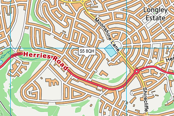 S5 8QH map - OS VectorMap District (Ordnance Survey) S5 8QH map - OS VectorMap District (Ordnance Survey)
