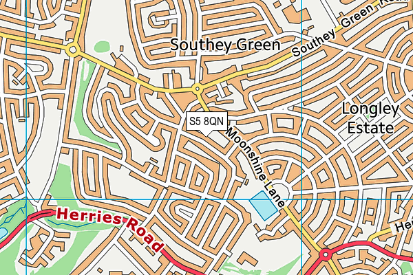 S5 8QN map - OS VectorMap District (Ordnance Survey) S5 8QN map - OS VectorMap District (Ordnance Survey)