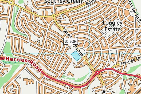 S5 8QR map - OS VectorMap District (Ordnance Survey) S5 8QR map - OS VectorMap District (Ordnance Survey)