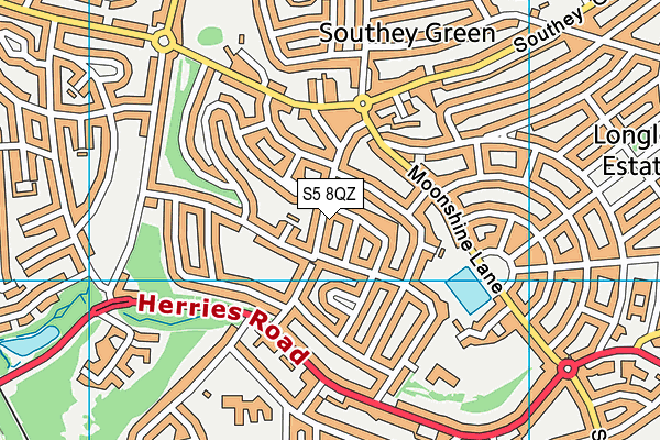 S5 8QZ map - OS VectorMap District (Ordnance Survey)