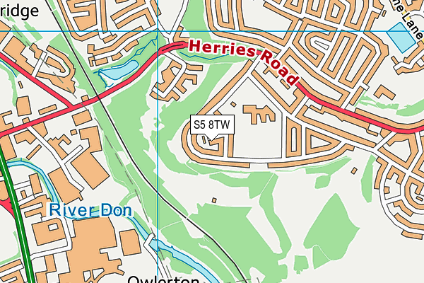 S5 8TW map - OS VectorMap District (Ordnance Survey) S5 8TW map - OS VectorMap District (Ordnance Survey)