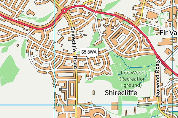 S5 8WA map - OS VectorMap District (Ordnance Survey) S5 8WA map - OS VectorMap District (Ordnance Survey)