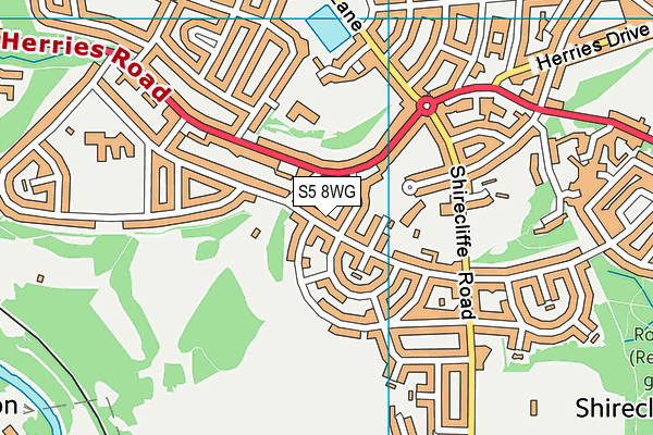 S5 8WG map - OS VectorMap District (Ordnance Survey) S5 8WG map - OS VectorMap District (Ordnance Survey)