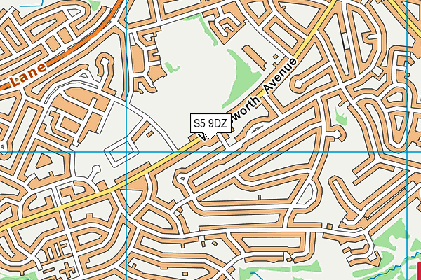 S5 9DZ map - OS VectorMap District (Ordnance Survey) S5 9DZ map - OS VectorMap District (Ordnance Survey)