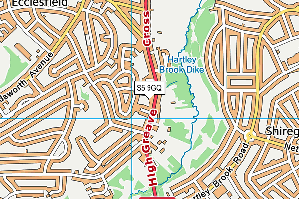 S5 9GQ map - OS VectorMap District (Ordnance Survey) S5 9GQ map - OS VectorMap District (Ordnance Survey)