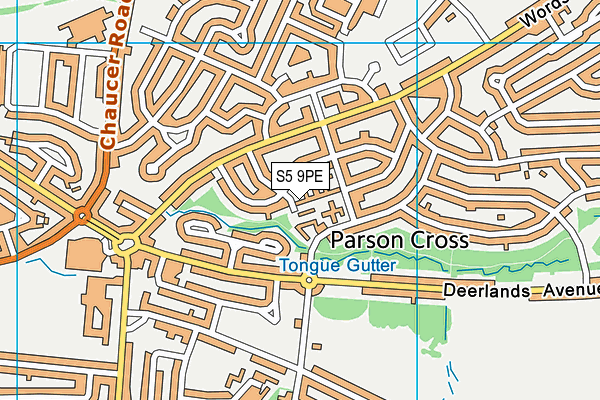 S5 9PE map - OS VectorMap District (Ordnance Survey) S5 9PE map - OS VectorMap District (Ordnance Survey)