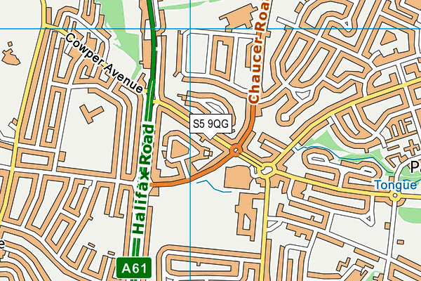 S5 9QG map - OS VectorMap District (Ordnance Survey) S5 9QG map - OS VectorMap District (Ordnance Survey)
