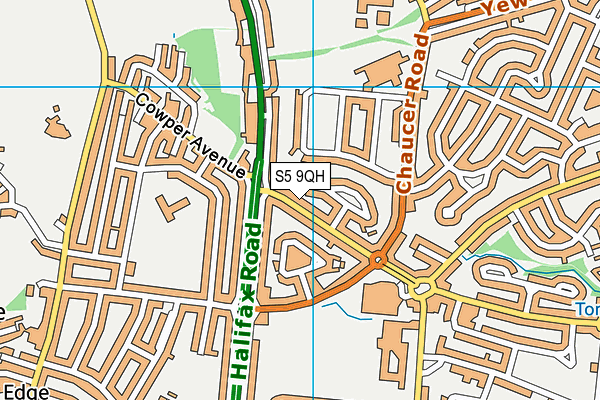 S5 9QH map - OS VectorMap District (Ordnance Survey) S5 9QH map - OS VectorMap District (Ordnance Survey)