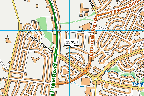 S5 9QR map - OS VectorMap District (Ordnance Survey) S5 9QR map - OS VectorMap District (Ordnance Survey)