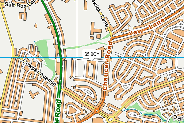 S5 9QY map - OS VectorMap District (Ordnance Survey) S5 9QY map - OS VectorMap District (Ordnance Survey)