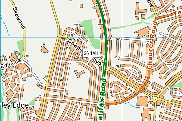 S6 1AH map - OS VectorMap District (Ordnance Survey) S6 1AH map - OS VectorMap District (Ordnance Survey)
