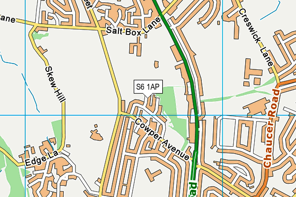 S6 1AP map - OS VectorMap District (Ordnance Survey) S6 1AP map - OS VectorMap District (Ordnance Survey)
