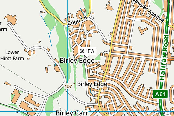 S6 1FW map - OS VectorMap District (Ordnance Survey) S6 1FW map - OS VectorMap District (Ordnance Survey)