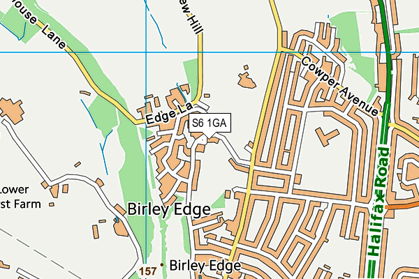 S6 1GA map - OS VectorMap District (Ordnance Survey) S6 1GA map - OS VectorMap District (Ordnance Survey)
