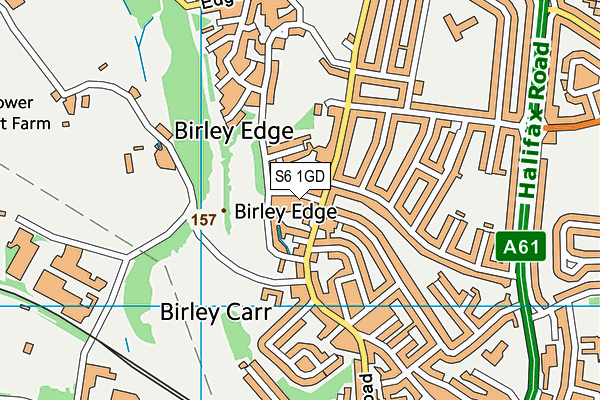 S6 1GD map - OS VectorMap District (Ordnance Survey) S6 1GD map - OS VectorMap District (Ordnance Survey)
