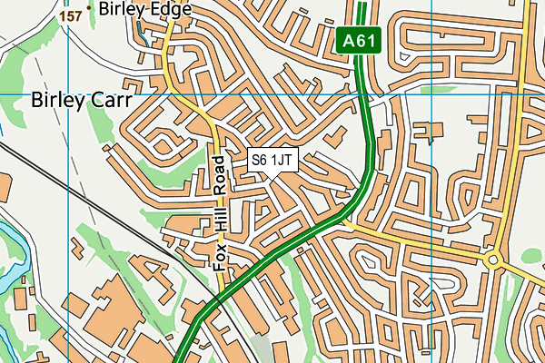 S6 1JT map - OS VectorMap District (Ordnance Survey) S6 1JT map - OS VectorMap District (Ordnance Survey)