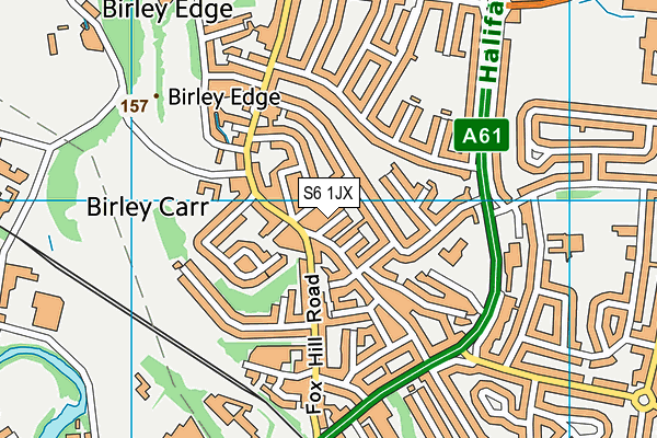 S6 1JX map - OS VectorMap District (Ordnance Survey) S6 1JX map - OS VectorMap District (Ordnance Survey)