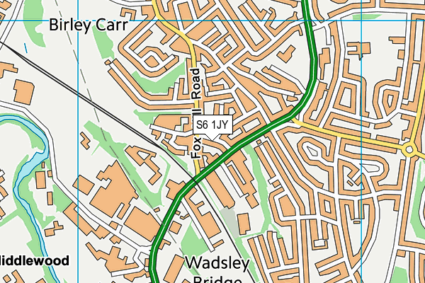 S6 1JY map - OS VectorMap District (Ordnance Survey) S6 1JY map - OS VectorMap District (Ordnance Survey)