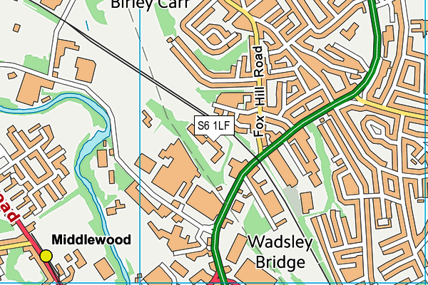S6 1LF map - OS VectorMap District (Ordnance Survey) S6 1LF map - OS VectorMap District (Ordnance Survey)