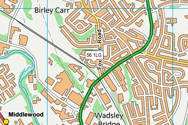 S6 1LG map - OS VectorMap District (Ordnance Survey) S6 1LG map - OS VectorMap District (Ordnance Survey)