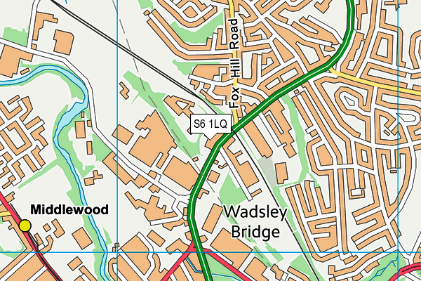 S6 1LQ map - OS VectorMap District (Ordnance Survey) S6 1LQ map - OS VectorMap District (Ordnance Survey)