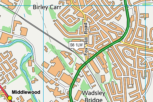 S6 1LW map - OS VectorMap District (Ordnance Survey) S6 1LW map - OS VectorMap District (Ordnance Survey)